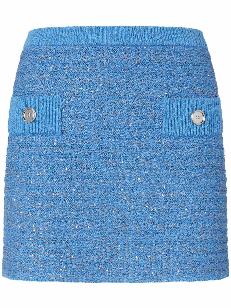 PINKO Minirock aus Tweed - Blau von PINKO