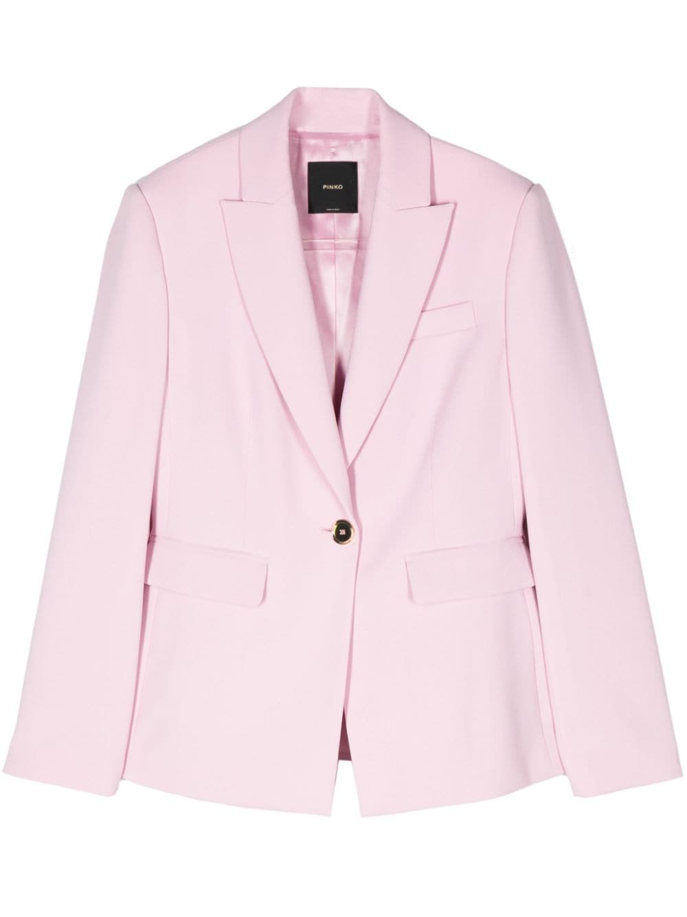 PINKO Einreihiger Blazer aus Krepp - Rosa von PINKO