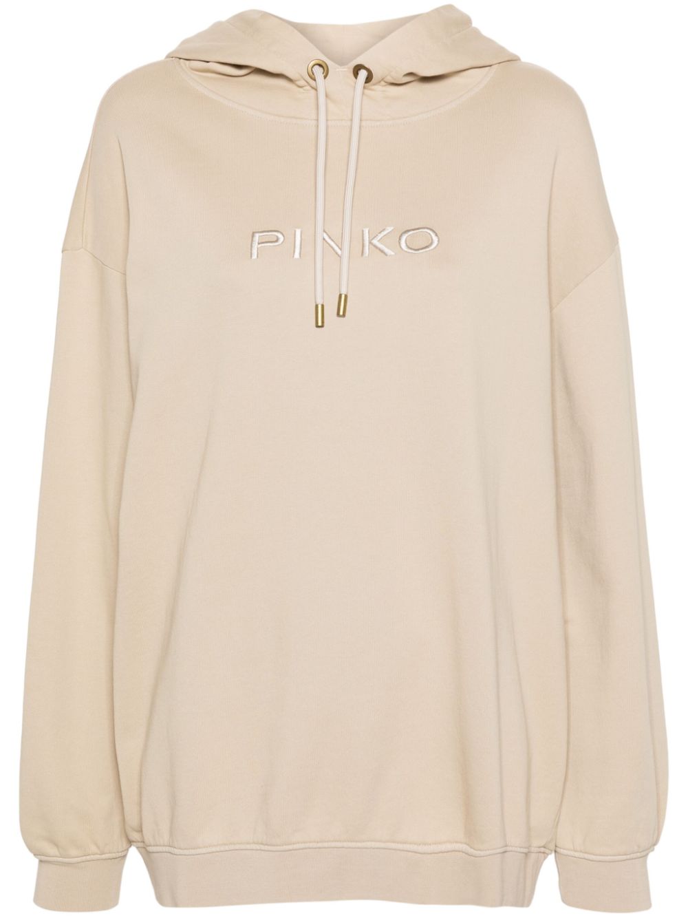 PINKO Skype Hoodie mit Logo-Stickerei - Nude von PINKO