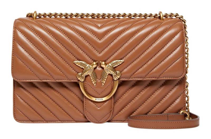 PINKO Umhängetasche Classic DC Sheep Nappa Chevron, aus echtem Schafsleder von PINKO