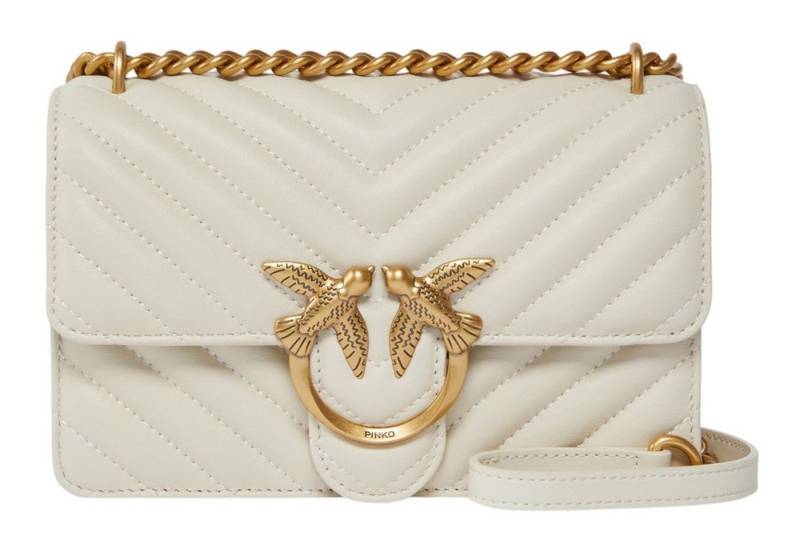 PINKO Umhängetasche Mini DC Sheep Nappa Chevron, aus echtem Schafsleder von PINKO