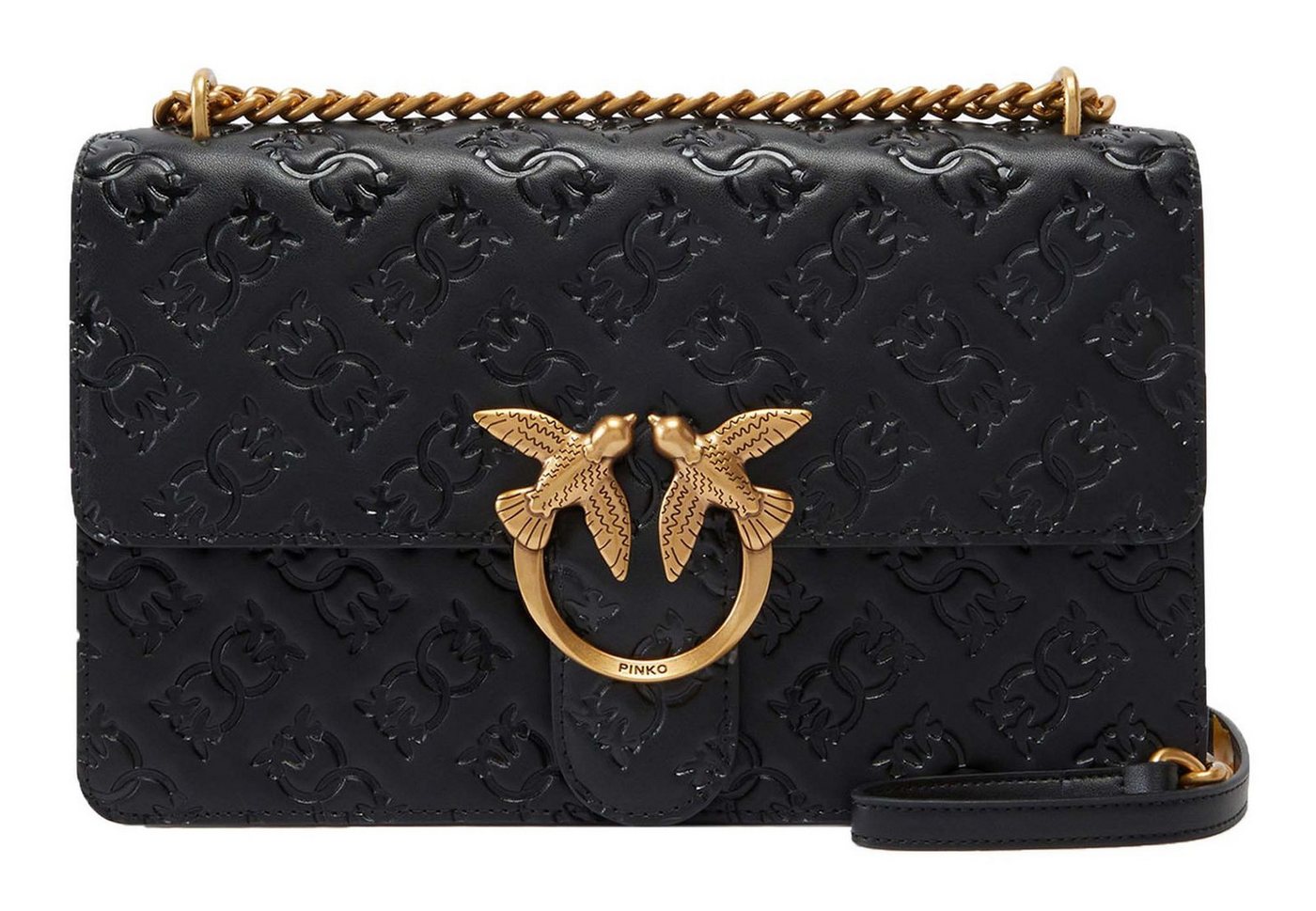 PINKO Umhängetasche Classic DC Shoulderbag, aus echtem Rindsleder von PINKO