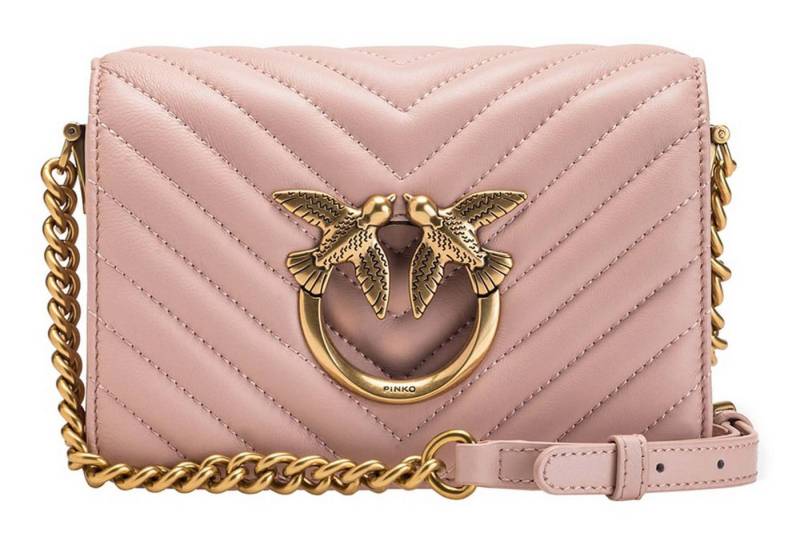 PINKO Umhängetasche Mini Sheep Nappa Chevron, aus echtem Schafsleder von PINKO