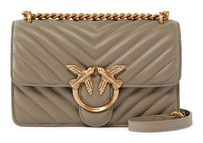 PINKO Umhängetasche Mini DC Sheep Nappa Chevron, aus echtem Schafsleder von PINKO