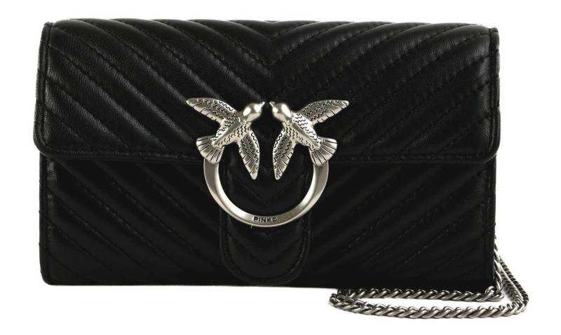PINKO Umhängetasche Mini Icon Wallet C Nappa Chevron, aus echtem Schafsleder von PINKO