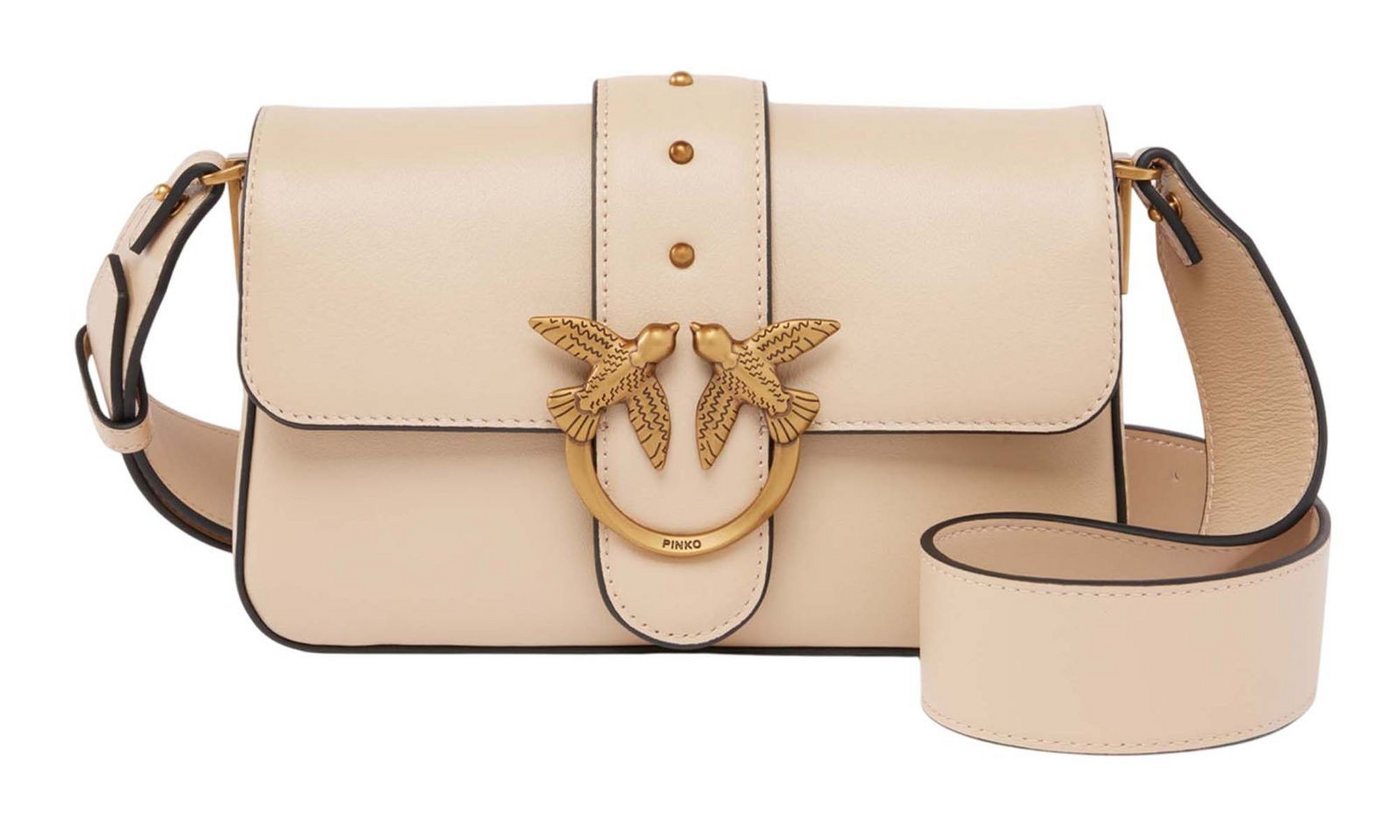 PINKO Umhängetasche Mini Slouchy FL, aus echtem Rindsleder von PINKO