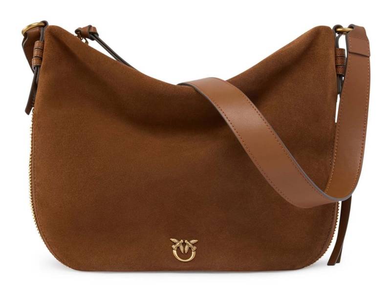 PINKO Umhängetasche Zip Around Classic Hobo Bag, aus echtem Rindsleder von PINKO