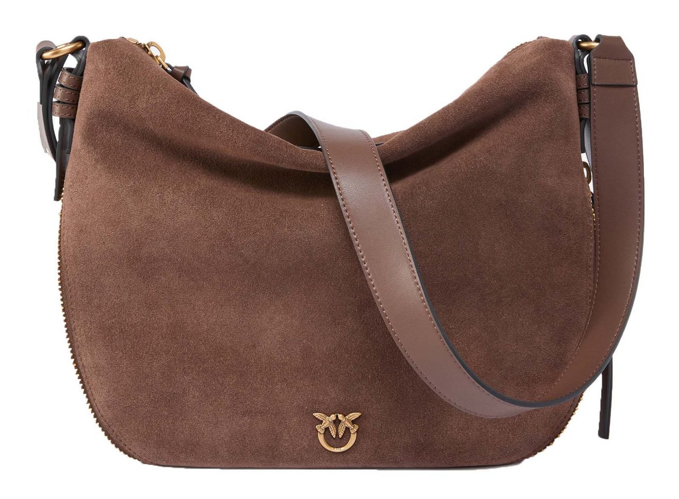 PINKO Umhängetasche Zip Around Classic Hobo Bag, aus echtem Rindsleder von PINKO
