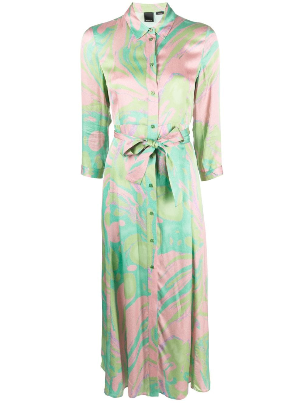PINKO Kleid mit abstraktem Muster - Grün von PINKO