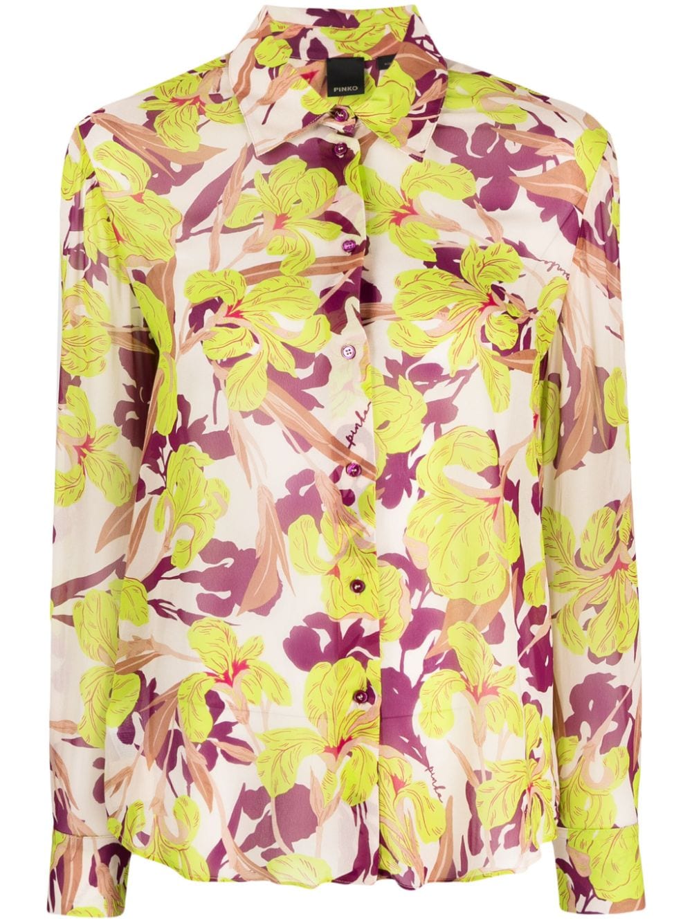 PINKO Hemd mit Blumen-Print - Violett von PINKO