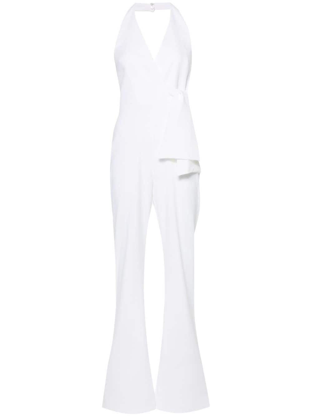 PINKO Ausgestellter Neckholder-Jumpsuit - Weiß von PINKO