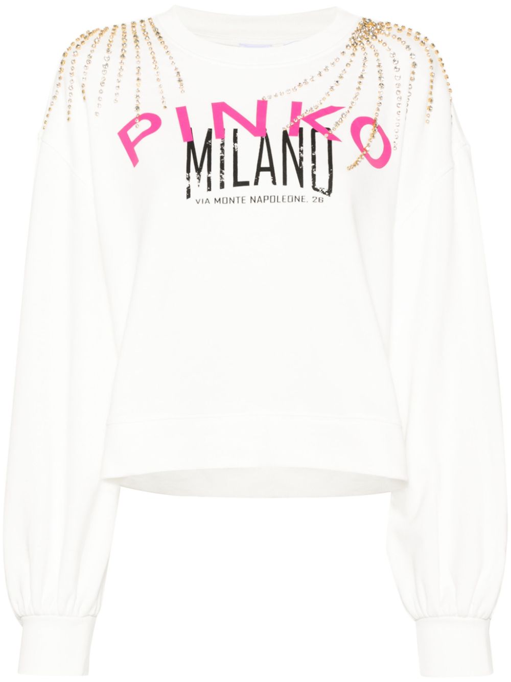 PINKO Sweatshirt mit Logo - Weiß von PINKO