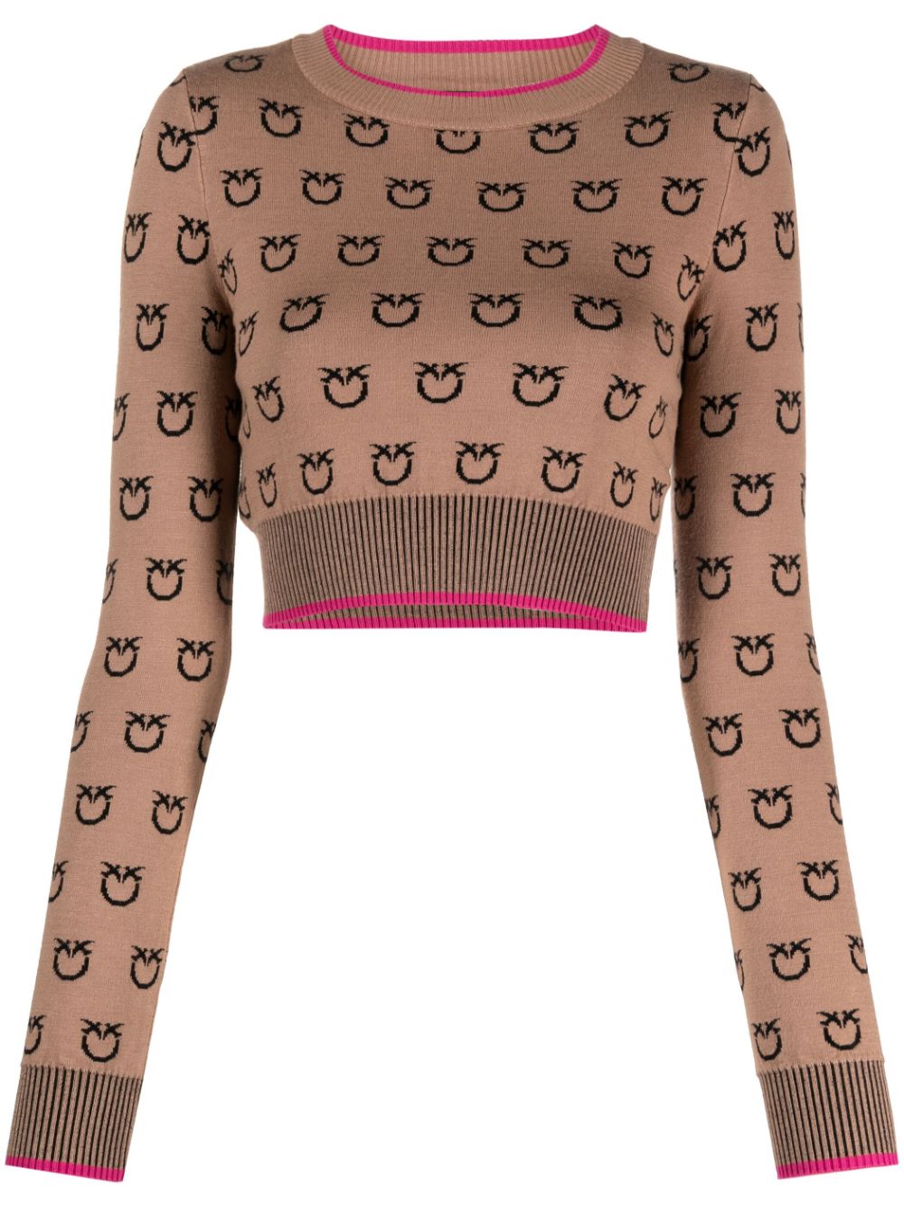 PINKO Gestrickter Cropped-Pullover - Braun von PINKO