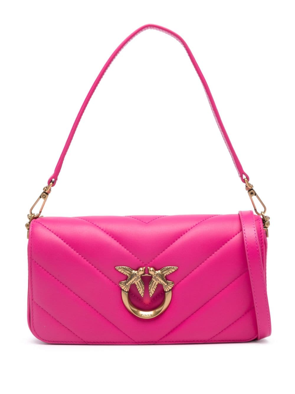 PINKO Mini Love Click Schultertasche - Rosa von PINKO