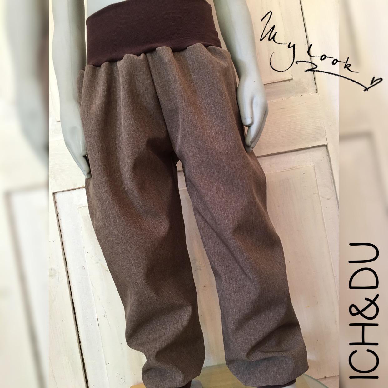 Softshellhose Outdoorhose Thermohose Regenhose Schneehose Hose Pumphose Braunmeliert von PINKundFLAUSCHIG