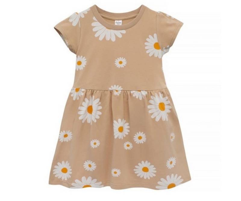 PINOKIO Druckkleid Kurzarmkleid Gänseblümchen Daisy in beige, blau oder rosa von PINOKIO