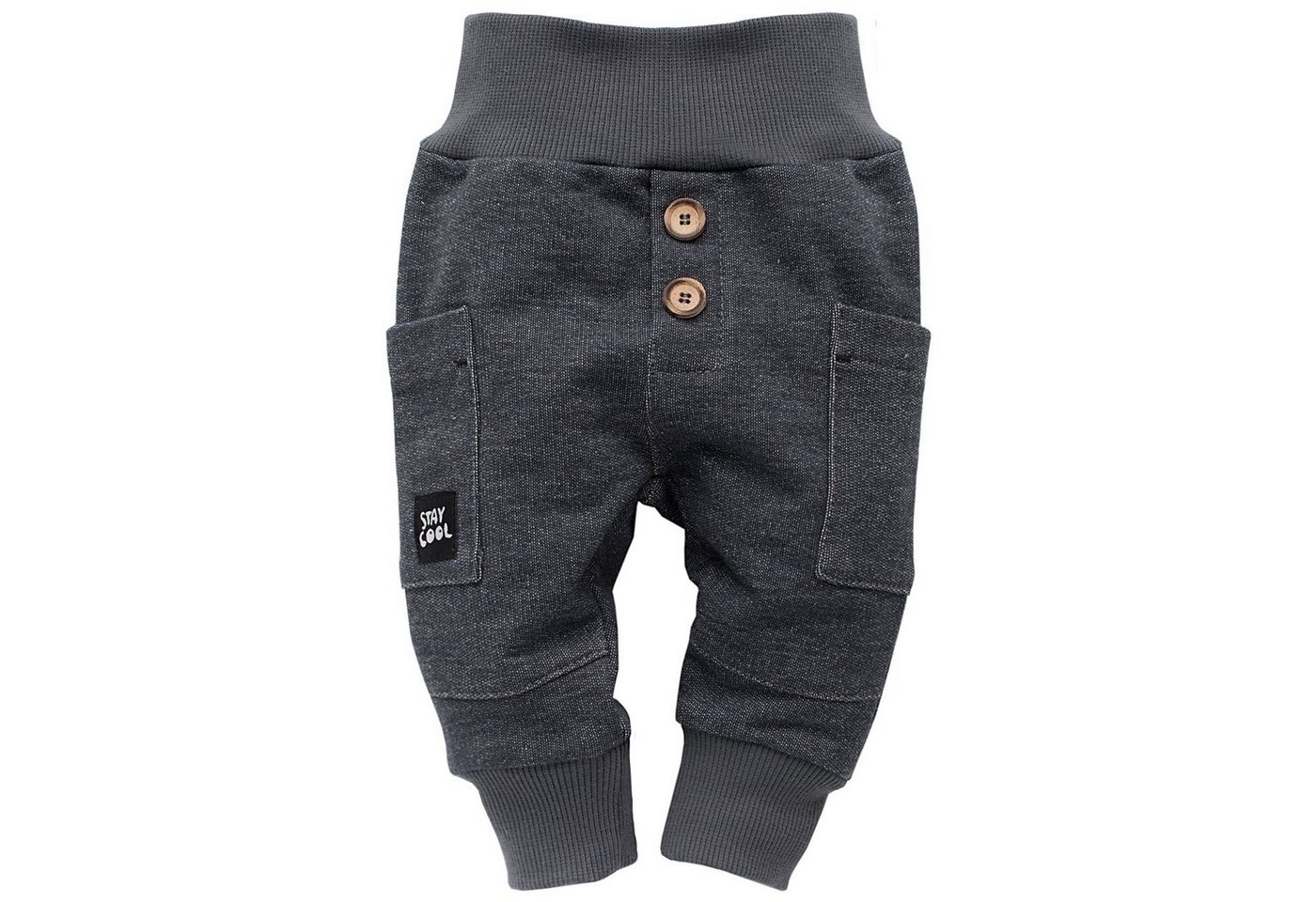 PINOKIO Jogginghose Babyhose Sweathose mit Taschen strukturiert Jungen (1-tlg) STAY COOL Patch, Seitentaschen von PINOKIO