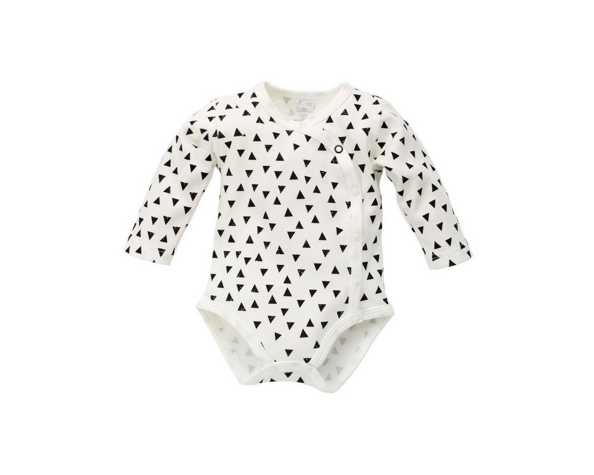 PINOKIO Langarmwickelbody Dreiecke Unisex Kinder (1-tlg) Langarm Einteiler, Body, Longsleeve-Body, Bodysuit, Stretchbody von PINOKIO