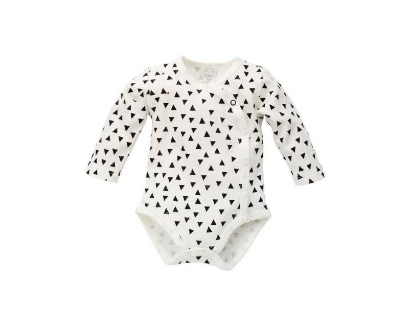 PINOKIO Langarmwickelbody Dreiecke Unisex Kinder (1-tlg) Langarm Einteiler, Body, Longsleeve-Body, Bodysuit, Stretchbody von PINOKIO