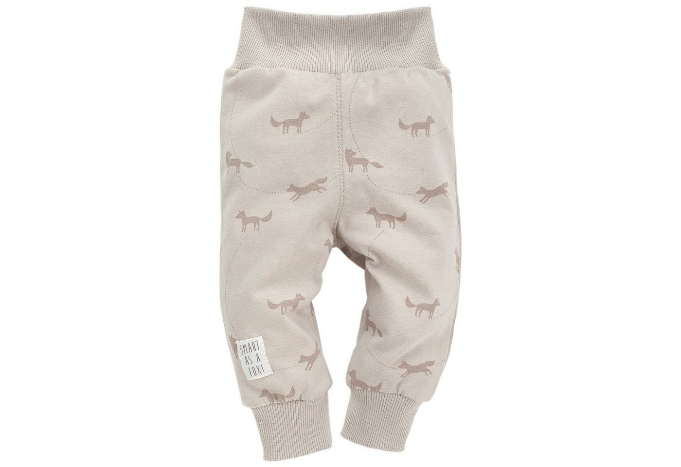 PINOKIO Leggings Sweathose Leggings Tiermotiv »Babyhose Schlupfhose (1-tlg) Füchse gemustert, SMART AS A FOX Patch, unifarben, All-Over-Print von PINOKIO