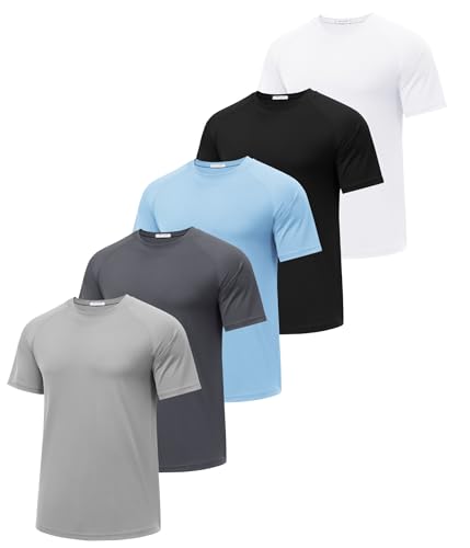 PINSPARK 5er Pack Sport Tshirts Herren Funktionsshirt Kurzarm Laufshirt Schnelltrocknend Atmungsaktive Trainingsshirt Fitness Schwarz M PINSPARK 5er Pack Sport Tshirts Herren Funktionsshirt Kurzarm Laufshirt Schnelltrocknend Atmungsaktive Trainingsshirt Fitness Schwarz M von PINSPARK