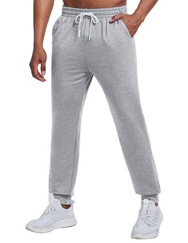 PINSPARK Gym Hose Herren Jogginghose Herbst Baumwolle Lang Sporthose Schnelltrocknend Funktionshose Trekking Wandern Laufhose Leichte Freizeithose Hellgrau XXL PINSPARK Gym Hose Herren Jogginghose Herbst Baumwolle Lang Sporthose Schnelltrocknend Funktionshose Trekking Wandern Laufhose Leichte Freizeithose Hellgrau XXL von PINSPARK