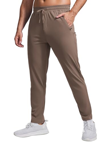 PINSPARK Herren Jogginghose Schnelltrocknend Trainingshose Leichte Sporthose Atmungsaktiv Sweatpants Fitness Freizeithose mit Reißverschlusstaschen Rauchbrau L PINSPARK Herren Jogginghose Schnelltrocknend Trainingshose Leichte Sporthose Atmungsaktiv Sweatpants Fitness Freizeithose mit Reißverschlusstaschen Rauchbrau L von PINSPARK