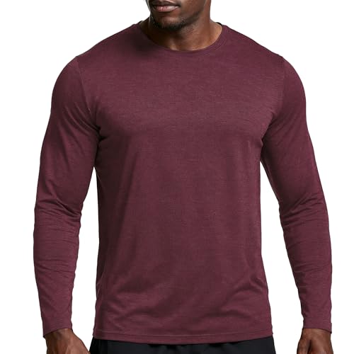 PINSPARK Herren Sportshirt Atmungsaktiv Laufshirt Leichte Langarmshirt UPF 50+ UV Shirt Trainingsshirt Funktionsshirt Wandershirt Langarm Gym Running Tops Jadegrün S von PINSPARK