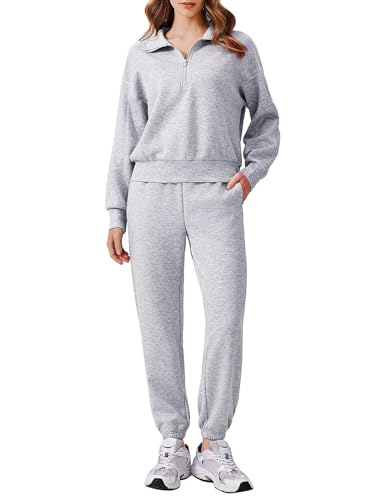 PINSPARK Jogginganzug Damen Tracksuit Langarm Rundhalsausschnitt Einfarbig Zweiteiler Outfit Hoodie Jogger Sport Anzug Trainingsanzug Set Sweatshirt & Jogginghose PINSPARK Jogginganzug Damen Tracksuit Langarm Rundhalsausschnitt Einfarbig Zweiteiler Outfit Hoodie Jogger Sport Anzug Trainingsanzug Set Sweatshirt & Jogginghose von PINSPARK