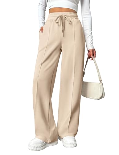 PINSPARK Jogginghose Damen - Sporthose Lang Sporthose Traininghose Lockere Sweatpants mit elastischem Bund und geradem Bein Petite von PINSPARK