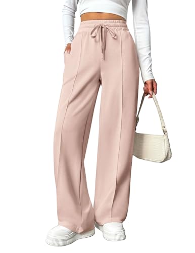 PINSPARK Jogginghose Damen - Sporthose Lang Sporthose Traininghose Lockere Sweatpants mit elastischem Bund und geradem Bein Petite von PINSPARK