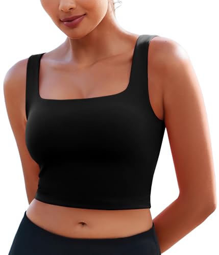 PINSPARK Sport BH Damen Push Up Sports Bra Herbst Joggen Yoga Tops Große Größen Bequem Bustier Stretch Crop Top Lauf Reiten Fitness Schwarz m von PINSPARK