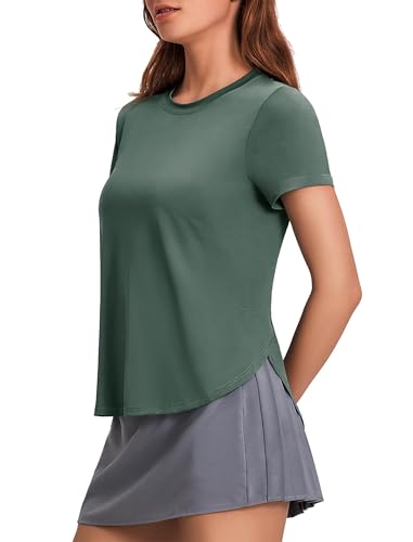 PINSPARK Sport T-Shirt Damen Athletisch Tennis Sportshirt UPF 50+ Basic Rundhals UV-Shirts Sommer Leichtes Schnelltrocknend Jogging Workout Tops Grün s PINSPARK Sport T-Shirt Damen Athletisch Tennis Sportshirt UPF 50+ Basic Rundhals UV-Shirts Sommer Leichtes Schnelltrocknend Jogging Workout Tops Grün s von PINSPARK