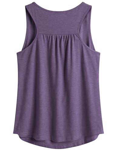 PINSPARK Sport Tank Top Damen Workout Tanktops Racerback Ärmellose Leichte Oberteile Sommer Sporttop Lauftop Yoga Gym Shirt Fitness Running Lila S von PINSPARK