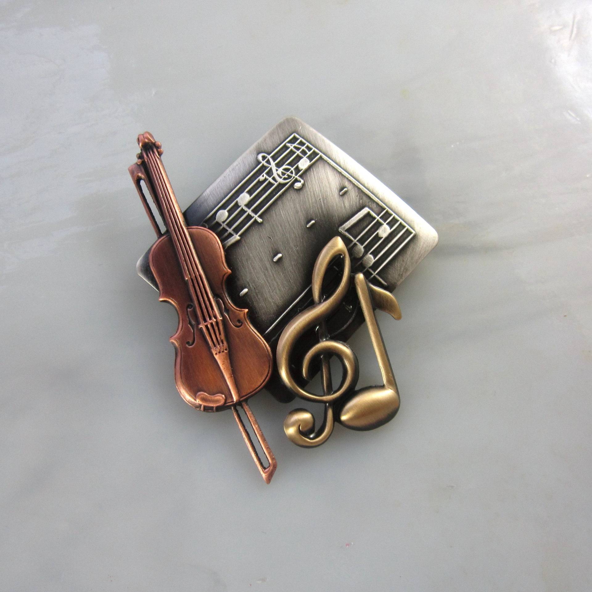Geige Brosche - Schmuck Musiker Anstecknadel Geiger Geschenk Musikinstrument Sinfonieorchester von PINSwithPERSONALITY