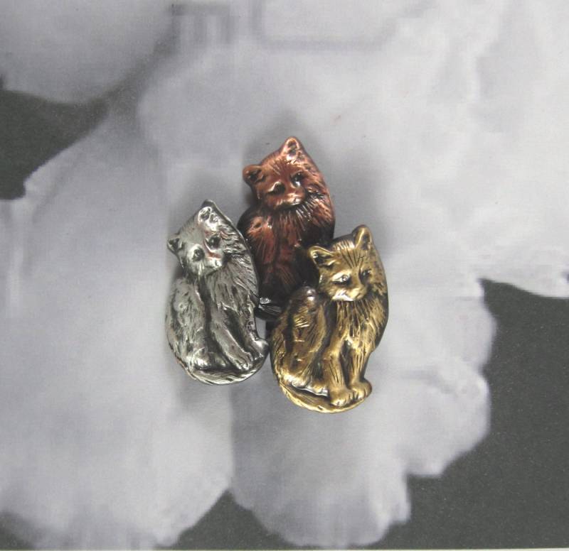 Kätzchen-Brosche - Kätzchen-Schmuck Katzenschmuck Katzenrettung Gemischter Metallschmuck von PINSwithPERSONALITY