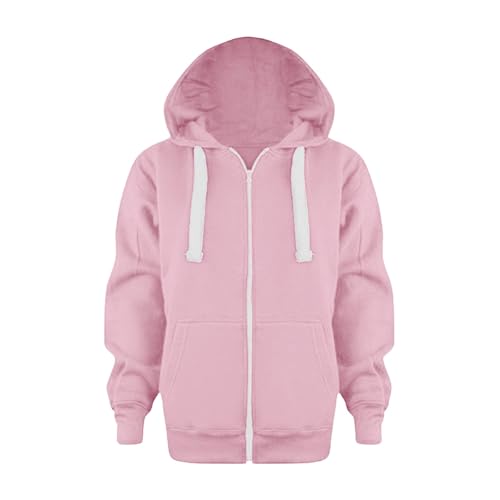 Jacke Kinder Jungen Zip Up Hoodie Sweatjacke Kapuzenjacke Kapuzenpullover Langarm Pullover Hoody Sweatshirt Mit Reißverschluss Kinder Kapuzenjacke Hoodie Kapuzen Sweaterjacke Pullover Mädchen Casual von PINTUTU
