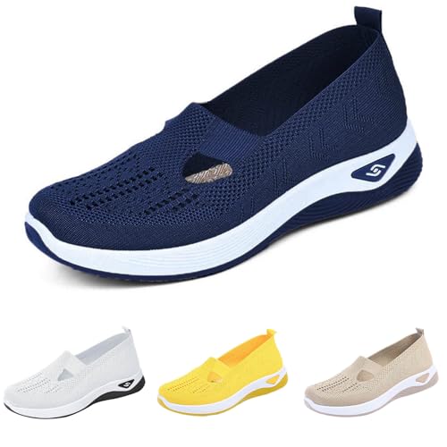 PINTUTU Orthopädische Schuhe Damen Sommer Sneaker Diabetiker Gesundheitsschuhe Leichte Sommerschuhe Bequeme Sportschuhe Atmungsaktive Slipper Damenschuhe Weite H Elegant von PINTUTU