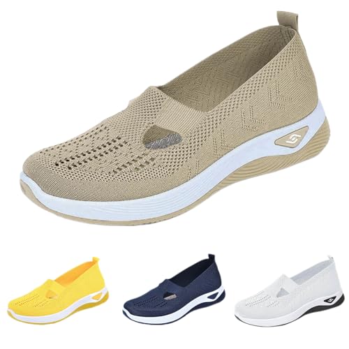 PINTUTU Orthopädische Schuhe Damen Sommer Sneaker Diabetiker Gesundheitsschuhe Leichte Sommerschuhe Bequeme Sportschuhe Atmungsaktive Slipper Damenschuhe Weite H Elegant von PINTUTU