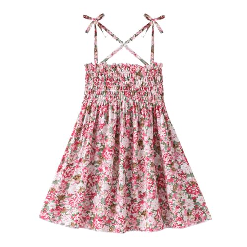 Sommerkleid Mädchen - Ärmelloses Kinder Trägerkleid Sommerkleid Elegant Swingkleid A-Linie Freizeitkleid Mädchenkleid Lässig Sommerkleid 1-6 Jahre von PINTUTU