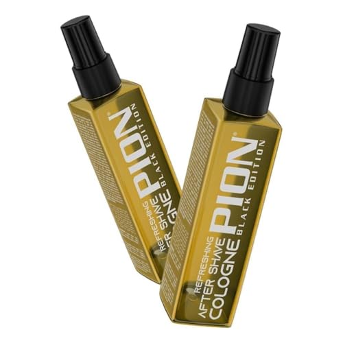 Pion PC04 Golden After Shave Cologne 155ml – Erfrischende Barber Eau de Cologne mit warmer Duftnote – Hautpflegende Herrenpflege für Rasur & tägliche Frische – Black Edition von PION
