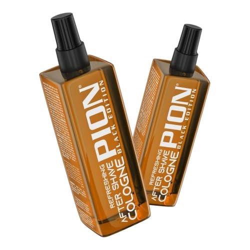 Pion PC04 Golden After Shave Cologne 390ml – Erfrischende Barber Eau de Cologne mit warmer Duftnote – Hautpflegende Herrenpflege für Rasur & tägliche Frische – Black Edition Barber von PION