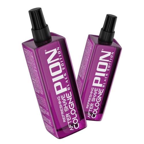 Pion PC02 Thunderbolt After Shave Cologne 390ml – Kraftvolle Barber Eau de Cologne mit würzigem Herrenduft – Erfrischende & pflegende Männerpflege – Black Edition Barber von PION