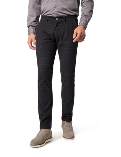 PIONEER AUTHENTIC JEANS Herren Chino ENZO | Männer Hose | Straight Fit | Dark Navy Karo 1207 6600 | 32 30 von PIONEER AUTHENTIC JEANS