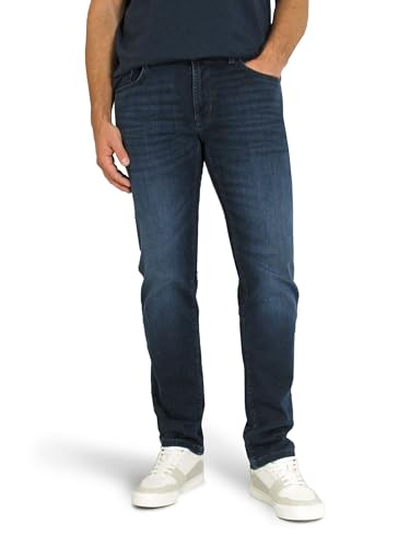 PIONEER AUTHENTIC JEANS Herren Jeans Rando | Regular Fit | Stretch Denim P0 16801 | deep Blue Used Whisker von PIONEER AUTHENTIC JEANS
