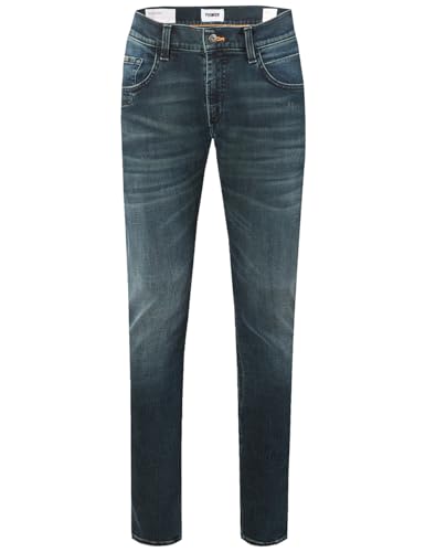 PIONEER AUTHENTIC JEANS Herren Jeans Ryan | Männer Hose | Slim fit | Blue Denim/Washed Washed | Dark Blue Used Whisker 6815 | 34W - 32L von PIONEER AUTHENTIC JEANS