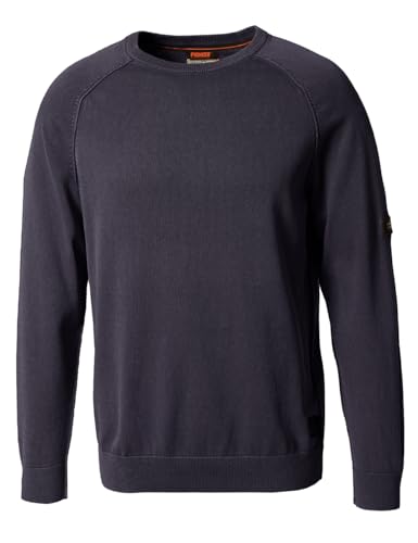 PIONEER AUTHENTIC JEANS Herren Pullover Rundhals | Männer Basic Strickpulli | Regular fit | Night Sky Washed 6872 | 6XL von PIONEER AUTHENTIC JEANS