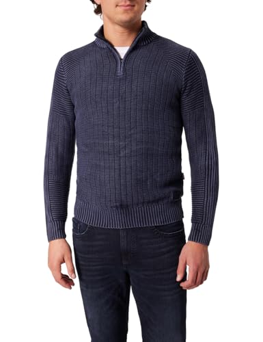 PIONEER AUTHENTIC JEANS Herren Strickpullover Knit 1/1 Troyer | Männer Basic Sweater | Stehkragen |Reißverschluss | Regular Fit | Garment Dyed/Garment Wash Washed | Night Sky Washed 0000 6872 | M PIONEER AUTHENTIC JEANS Herren Strickpullover Knit 1/1 Troyer | Männer Basic Sweater | Stehkragen |Reißverschluss | Regular Fit | Garment Dyed/Garment Wash Washed | Night Sky Washed 0000 6872 | M von PIONEER AUTHENTIC JEANS