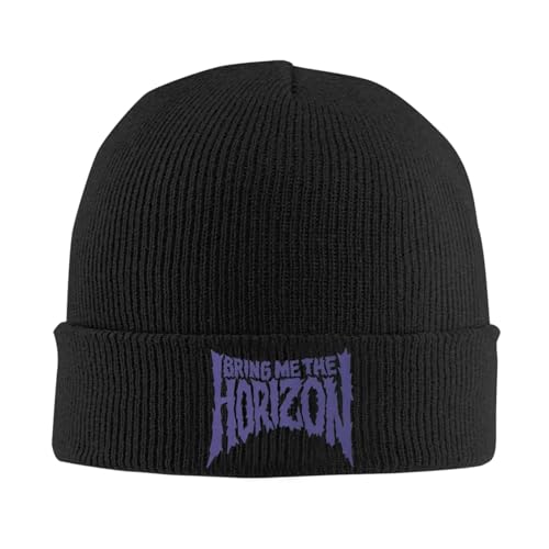 PIORUJK BMTH Band Album Strickmütze Damen Herren Skullies Mützen Herbst Winter Mütze Acryl Warme Kappen von PIORUJK