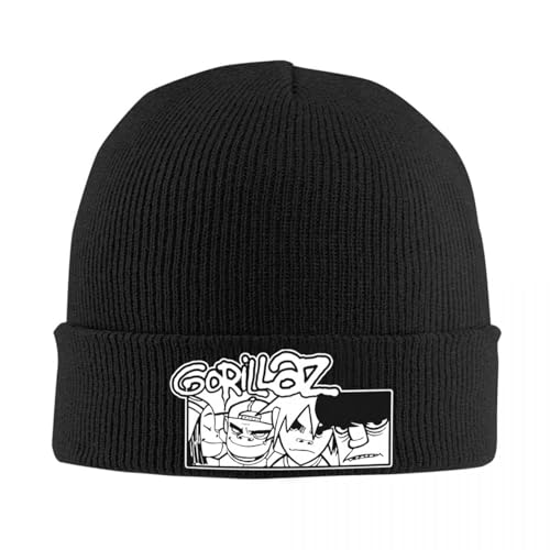 PIORUJK Musik Band Gorillaz Hüte Herbst Winter Skullies Mützen Mode Mützen Unisex Mütze von PIORUJK